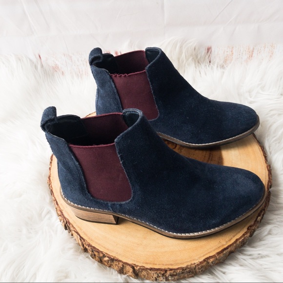 AMEN Heart and Sole Blue Suede Ankle Boots Women Size 4 - Picture 3 of 14